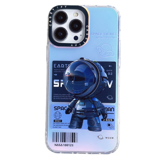 For iPhone 13 Pro Max Astronaut Pattern Shockproof PC Protective Phone Case(Black) - iPhone 13 Pro Max Cases by buy2fix | Online Shopping UK | buy2fix