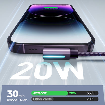 JOYROOM S-CL020A17 20W USB-C/Type-C to 8 Pin Elbow Fast Charging Data Cable, Length:1.2m(Purple) - 2 in 1 Cable by JOYROOM | Online Shopping UK | buy2fix