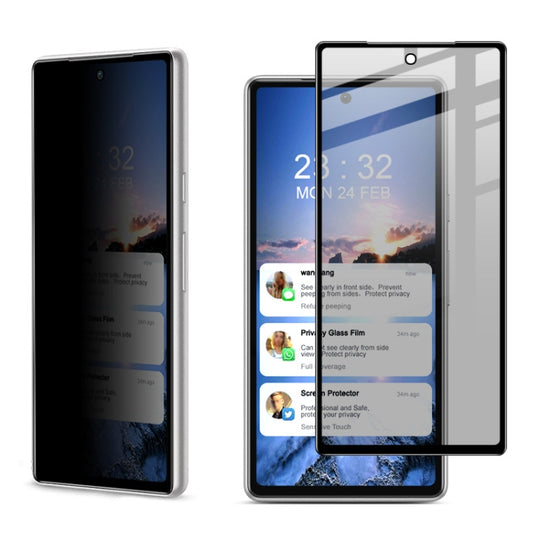 For Google Pixel 7a imak HD Full Screen Anti-spy Tempered Glass Protective Film