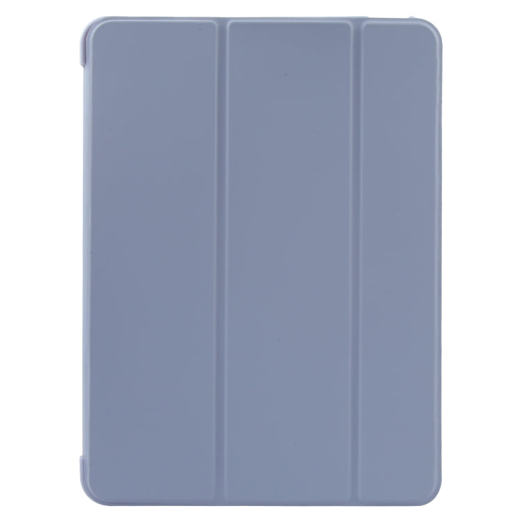 For iPad 10.9 2022 / Air 5 / Air 4 GEBEI 3-folding Holder Shockproof Flip Leather Tablet Case(Light Purple) - iPad 10th Gen 10.9 Cases by GEBEI | Online Shopping UK | buy2fix