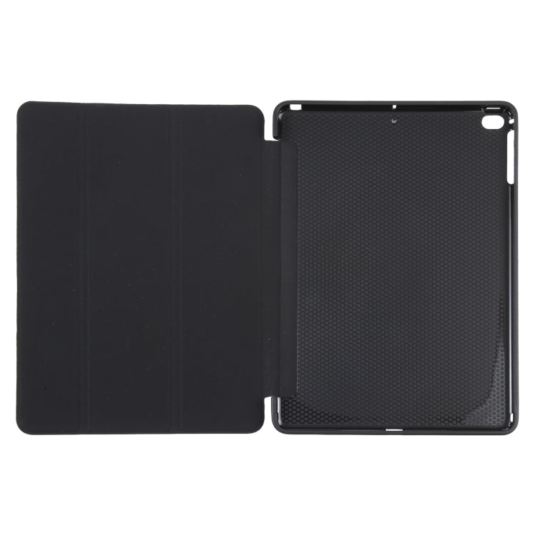 For iPad 9.7 2018 & 2017 / Air / Air2 GEBEI 3-folding Holder Shockproof Flip Leather Tablet Case(Black) - iPad 9.7 (2018) & (2017) Cases by GEBEI | Online Shopping UK | buy2fix
