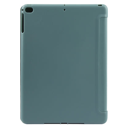 For iPad 9.7 2018 & 2017 / Air / Air2 GEBEI 3-folding Holder Shockproof Flip Leather Tablet Case(Dark Green) - iPad 9.7 (2018) & (2017) Cases by GEBEI | Online Shopping UK | buy2fix