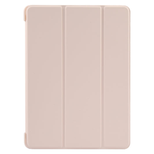 For iPad 9.7 2018 & 2017 / Air / Air2 GEBEI 3-folding Holder Shockproof Flip Leather Tablet Case(Pink) by GEBEI