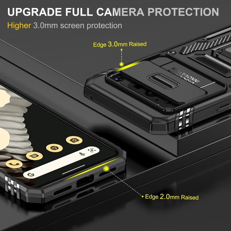 For Google Pixel 8 Pro Armor PC + TPU Camera Shield Phone Case(Black) by buy2fix