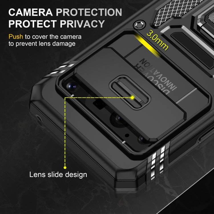 For Google Pixel 8 Pro Armor PC + TPU Camera Shield Phone Case(Black) by buy2fix