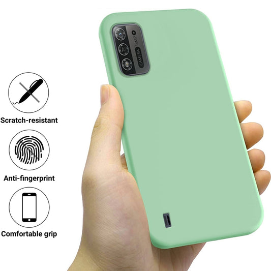 For ZTE Blade A52 Lite Pure Color Liquid Silicone Shockproof Phone Case(Green) by buy2fix