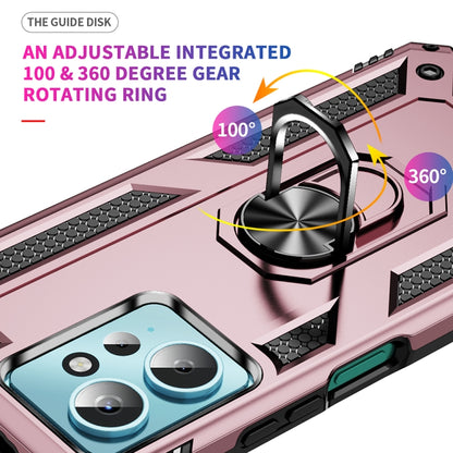 For Xiaomi Redmi Note 12 4G Global Shockproof TPU + PC Phone Case with Holder(Rose Gold) by buy2fix