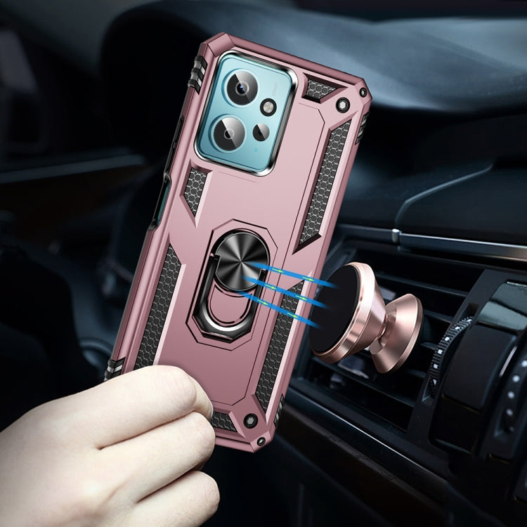 For Xiaomi Redmi Note 12 4G Global Shockproof TPU + PC Phone Case with Holder(Rose Gold) by buy2fix