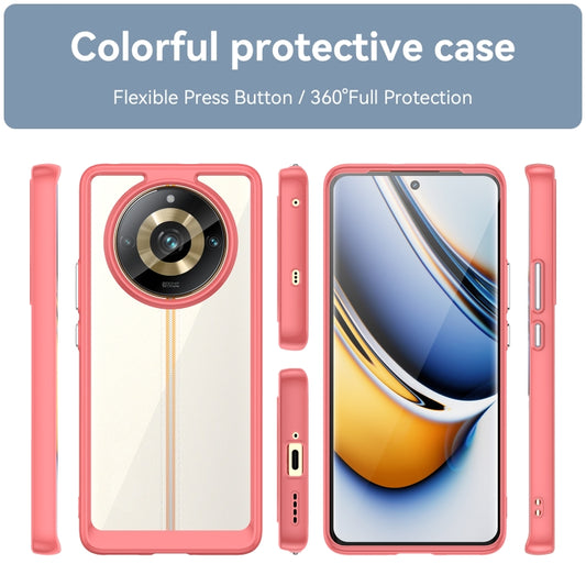 For Realme 11 Pro+ Colorful Series Acrylic Hybrid TPU Phone Case(Red) by buy2fix