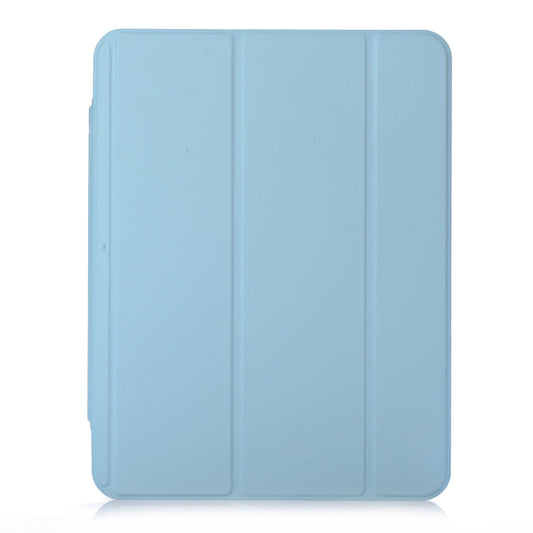For iPad Air 11 2024 / iPad Pro 11 3-Fold Lock Buckle Leather Smart Tablet Case(Sky Blue) by buy2fix