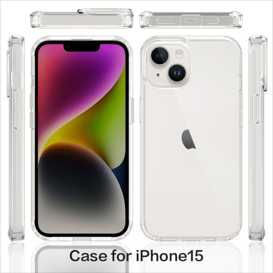 For iPhone 15 Scratchproof Acrylic TPU Phone Case(Black) by buy2fix