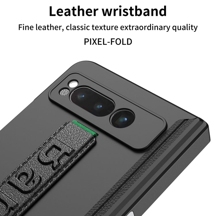 For Google Pixel Fold GKK Integrated Fold Hinge Full Coverage Phone Case with Wrist Strap(Blue) - Google Cases by GKK | Online Shopping UK | buy2fix