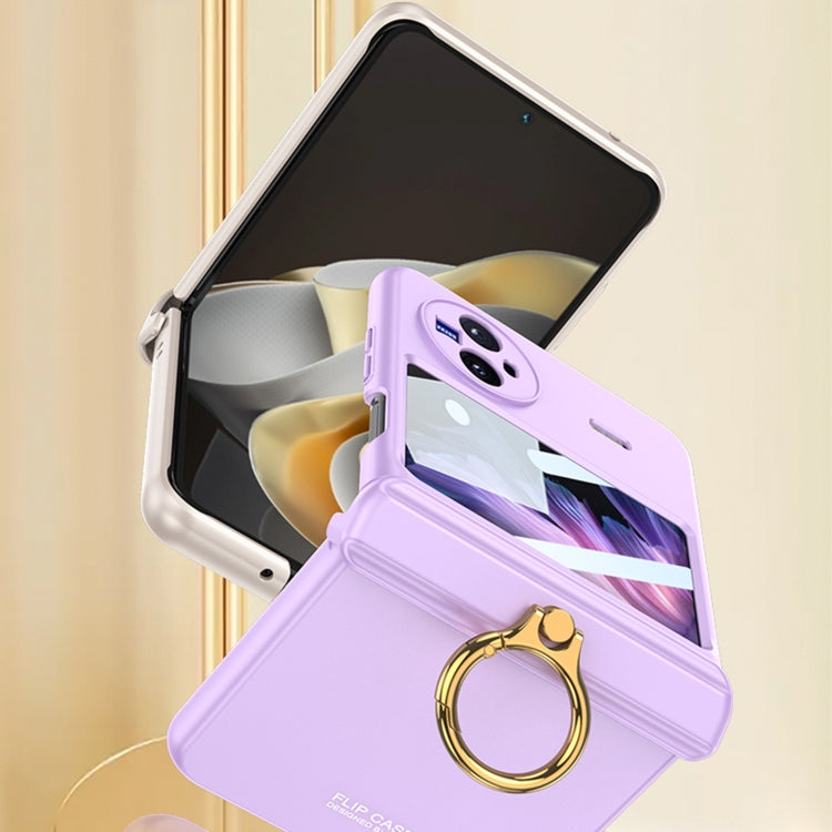 For vivo X Flip GKK Hinged Flip Phone Case with Ring Holder(Purple) - vivo Cases by GKK | Online Shopping UK | buy2fix