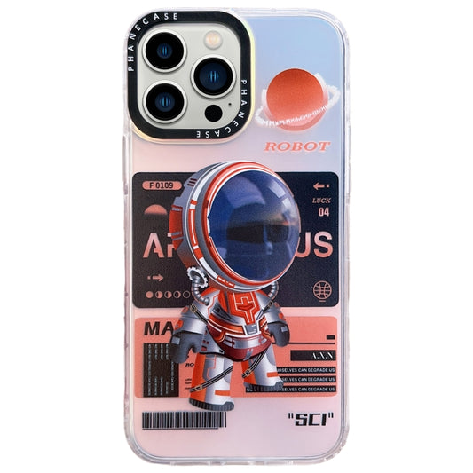 For iPhone 13 Pro Max Mechanical Astronaut Pattern TPU Phone Case(Orange) - iPhone 13 Pro Max Cases by buy2fix | Online Shopping UK | buy2fix