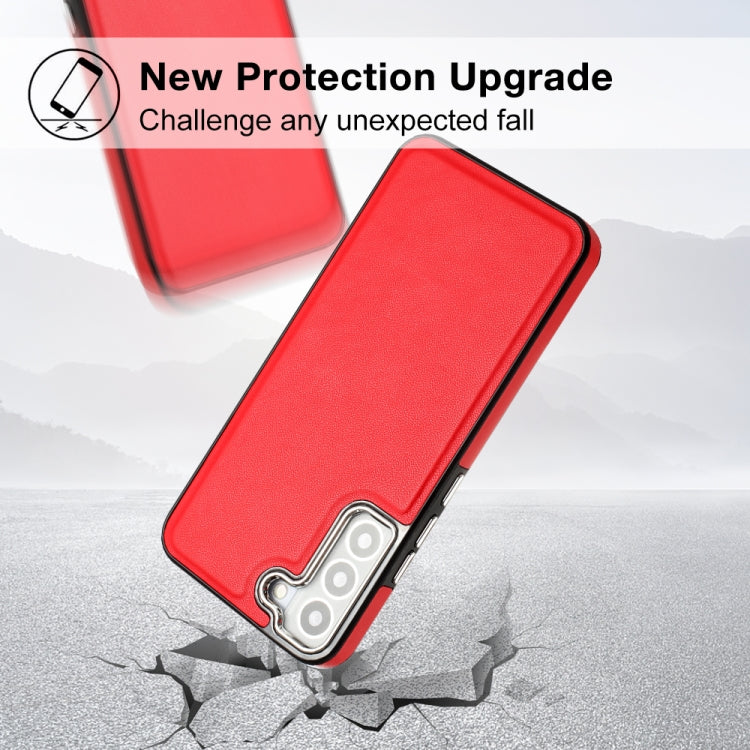 For Samsung Galaxy S23+ Leather Texture Full Coverage Phone Case(Red) - Galaxy S23+ 5G Cases by buy2fix | Online Shopping UK | buy2fix