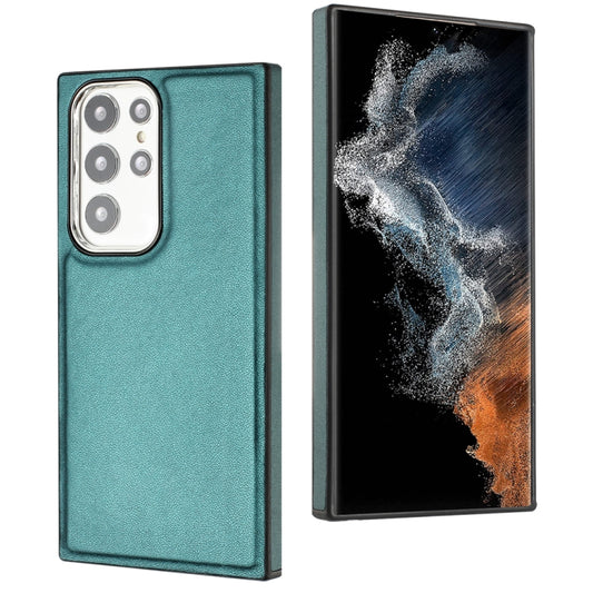 For Samsung Galaxy S23 Ultra Leather Texture Full Coverage Phone Case(Green) by buy2fix