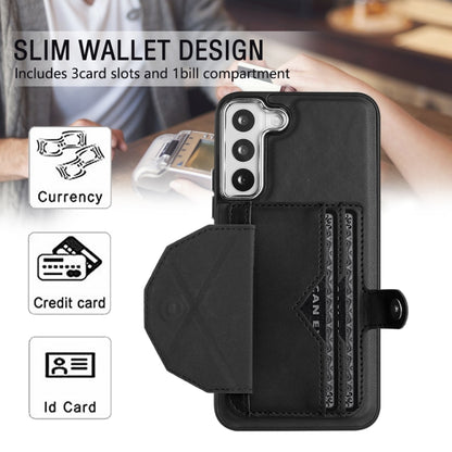 For Samsung Galaxy S22+ 5G Shockproof Leather Phone Case with Card Holder(Black) - Galaxy S22+ 5G Cases by buy2fix | Online Shopping UK | buy2fix