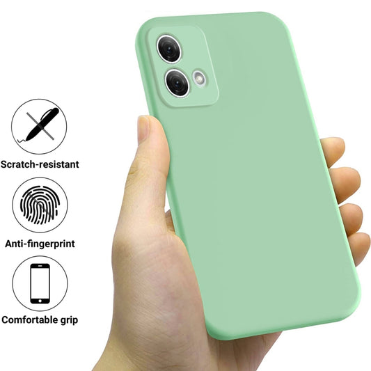 For Motorola Moto G84 5G Solid Color Liquid Silicone Dropproof Full Coverage Phone Case(Green) by buy2fix