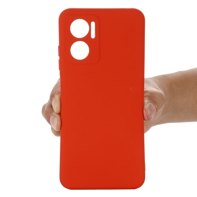 For Xiaomi Redmi 11 Prime 5G Pure Color Liquid Silicone Shockproof Phone Case(Red) - Xiaomi Cases by buy2fix | Online Shopping UK | buy2fix