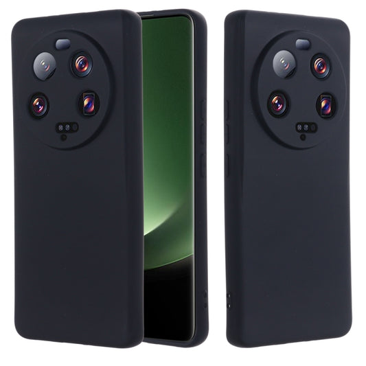 For Xiaomi 13 Ultra 5G Pure Color Liquid Silicone Shockproof Phone Case(Black) by buy2fix