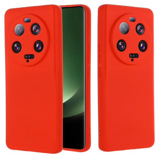 For Xiaomi 13 Ultra 5G Pure Color Liquid Silicone Shockproof Phone Case(Red) by buy2fix