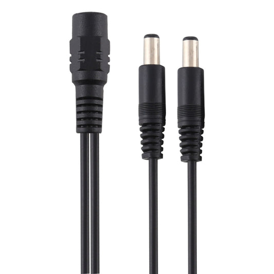 5.5 x 2.1mm 1 to 2 Female to Male Plug DC Power Splitter Adapter Power Cable, Cable Length: 30cm(Black) by buy2fix