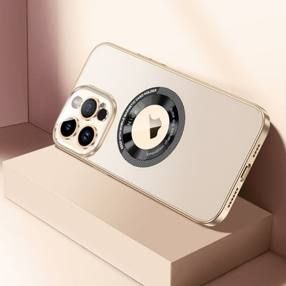 For iPhone 14 Pro CD Texture MagSafe Magnetic Phone Case(Champagne Gold) - iPhone 14 Pro Cases by buy2fix | Online Shopping UK | buy2fix