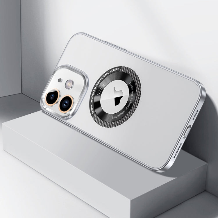 For iPhone 12 CD Texture MagSafe Magnetic Phone Case(White) - iPhone 12 / 12 Pro Cases by buy2fix | Online Shopping UK | buy2fix