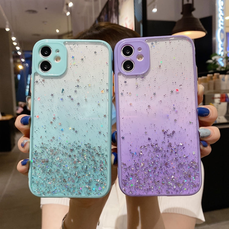 For iPhone 13 Pro Starry Gradient Glitter Powder TPU Phone Case(Purple) - iPhone 13 Pro Cases by buy2fix | Online Shopping UK | buy2fix
