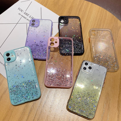 For iPhone 13 Pro Starry Gradient Glitter Powder TPU Phone Case(Purple) - iPhone 13 Pro Cases by buy2fix | Online Shopping UK | buy2fix