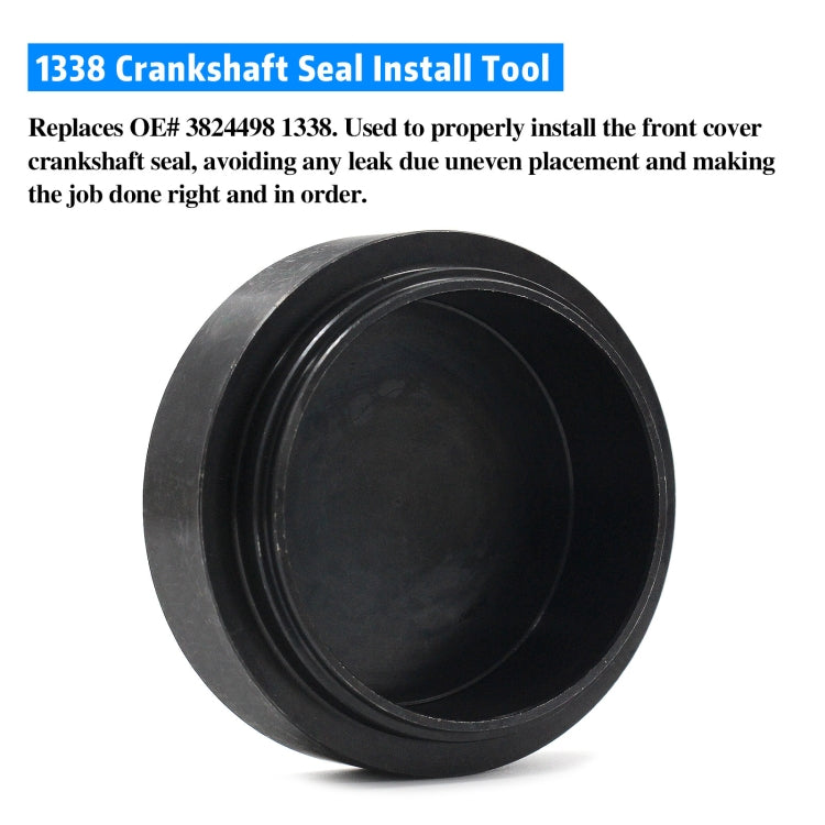 For Dodge Cummins 5046 Crankshaft Wear Sleeve + 1388 Front Cover Crankshaft Seal Installation Tool 124453+124388(Black) - Engine Fittings by buy2fix | Online Shopping UK | buy2fix