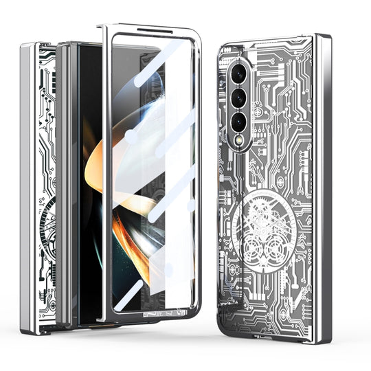 For Samsung Galaxy Z Fold3 5G Mechanical Legend Integrated Electroplating All-inclusive Phone Case(Silver)