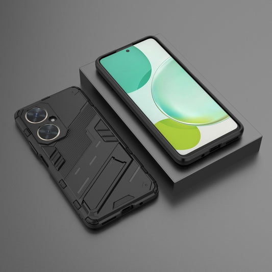 For Huawei nova 11i 4G Punk Armor 2 in 1 PC + TPU Phone Case with Holder(Black) by buy2fix