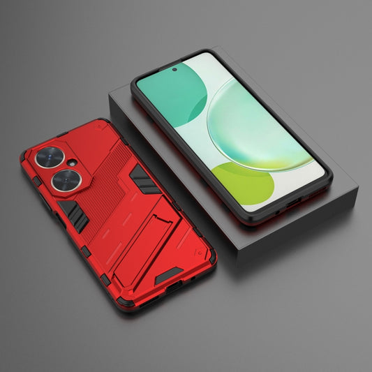 For Huawei nova 11i 4G Punk Armor 2 in 1 PC + TPU Phone Case with Holder(Red) by buy2fix