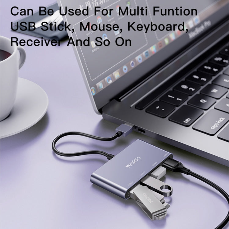 Yesido HB12 4 in 1 USB Multifunction Docking Station HUB Adapter - USB HUB by Yesido | Online Shopping UK | buy2fix