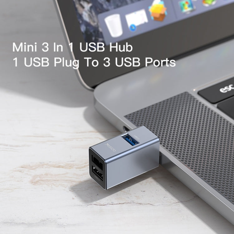 Yesido HB14 3 in 1 USB 3.0 Mini Splitter HUB Adapter - USB HUB by Yesido | Online Shopping UK | buy2fix
