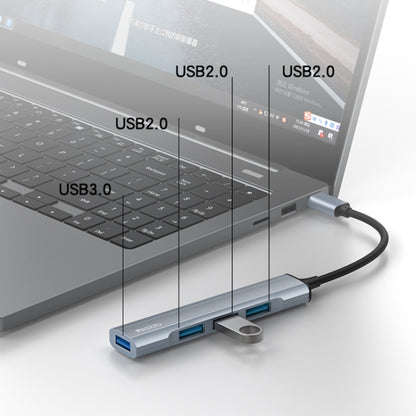 Yesido HB17 4 in 1 USB-C / Type-C Multifunctional Docking Station HUB Adapter - USB HUB by Yesido | Online Shopping UK | buy2fix