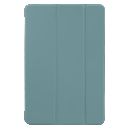 For Huawei MatePad 11 2023 GEBEI 3-folding Holder Shockproof Flip Leather Tablet Case(Dark Green) by GEBEI