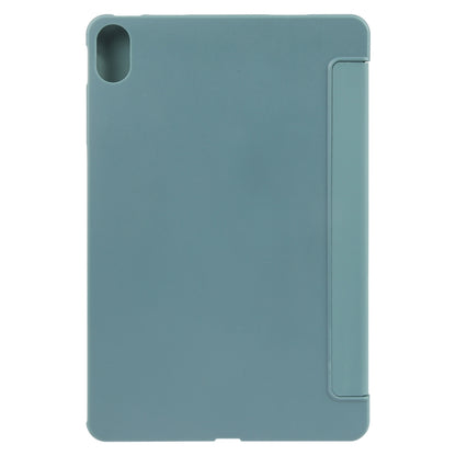 For Huawei MatePad 11 2023 GEBEI 3-folding Holder Shockproof Flip Leather Tablet Case(Dark Green) - Huawei by GEBEI | Online Shopping UK | buy2fix