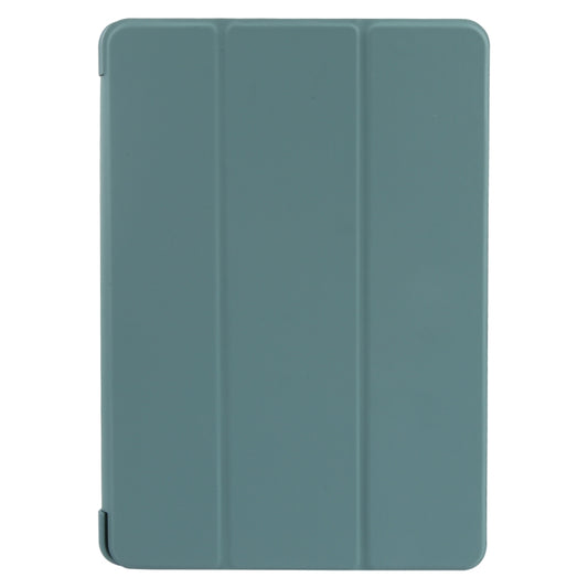 For Huawei MatePad Air 11.5 GEBEI 3-folding Holder Shockproof Flip Leather Tablet Case(Dark Green) by GEBEI