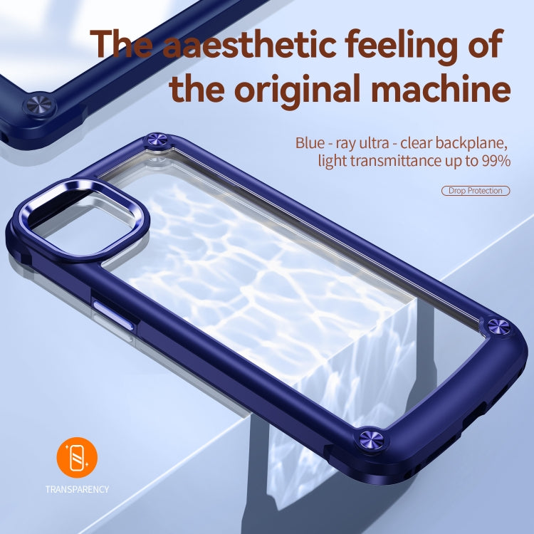 For iPhone 15 TPU + PC Lens Protection Phone Case(Blue) - iPhone 15 Cases by buy2fix | Online Shopping UK | buy2fix