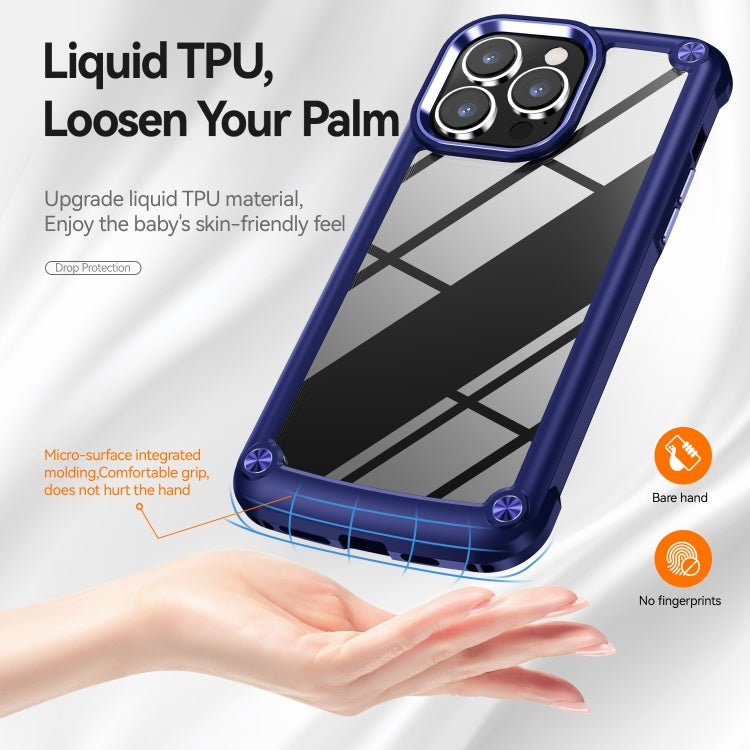 For iPhone 15 Pro Max TPU + PC Lens Protection Phone Case(Blue) - iPhone 15 Pro Max Cases by buy2fix | Online Shopping UK | buy2fix