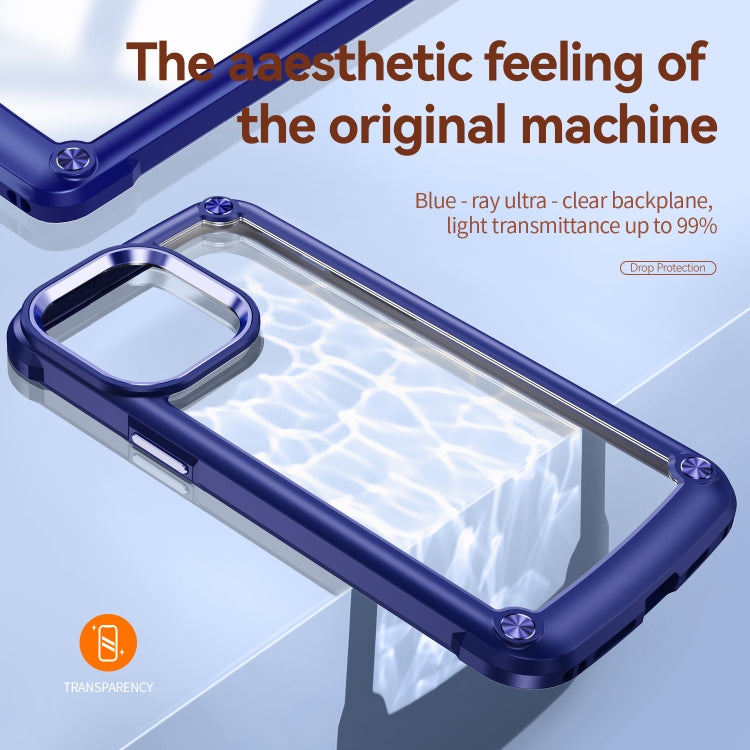 For iPhone 15 Pro Max TPU + PC Lens Protection Phone Case(Blue) - iPhone 15 Pro Max Cases by buy2fix | Online Shopping UK | buy2fix