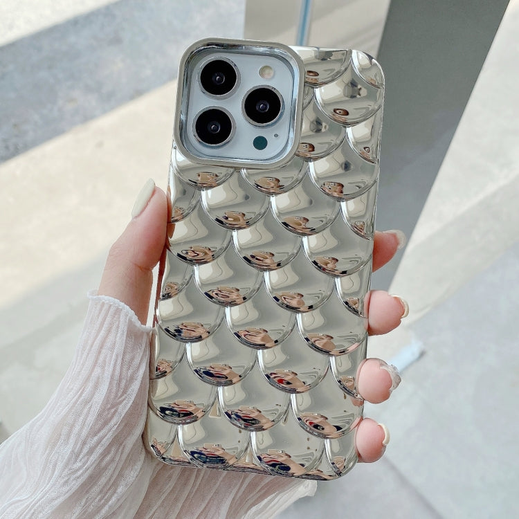 For iPhone 14 Pro Max 3D Scale Style TPU Phone Case(Silver) - iPhone 14 Pro Max Cases by buy2fix | Online Shopping UK | buy2fix