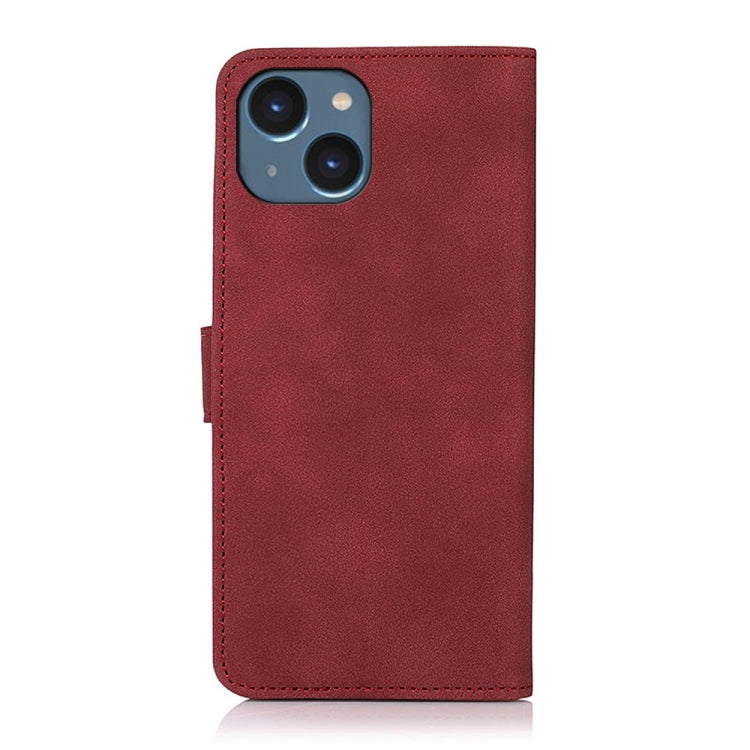 For iPhone 15 KHAZNEH Matte Texture Leather Phone Case(Red) - iPhone 15 Cases by buy2fix | Online Shopping UK | buy2fix