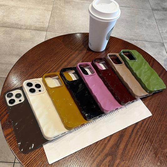 For iPhone XS Max Solid Color Wave Texture TPU Phone Case(Taro Purple) by buy2fix