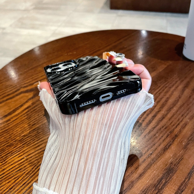 For iPhone 13 Pro Max Solid Color Wave Texture TPU Phone Case(Ginger) by buy2fix