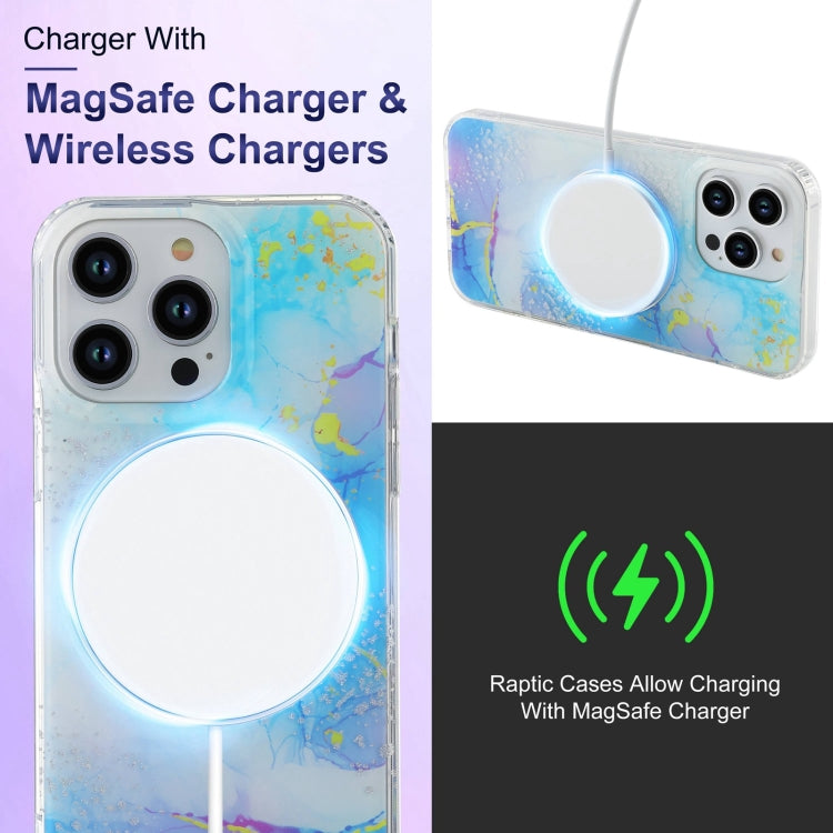 For iPhone 12 Pro Max Dual-side IMD Marble Magsafe Phone Case(White) by buy2fix