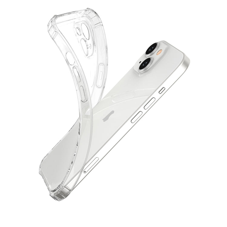 For iPhone 15 Four-Corner Shockproof Clear TPU Phone Case(Transparent) - iPhone 15 Cases by buy2fix | Online Shopping UK | buy2fix