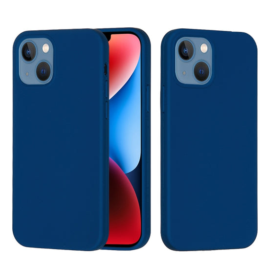 Pour iPhone 15 Coque de téléphone en silicone de couleur unie (bleu cobalt)